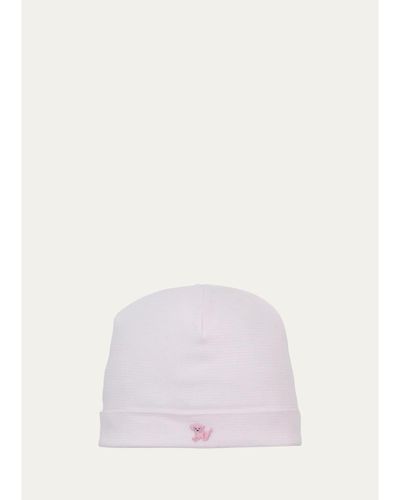 Kissy Kissy Embroidered Cotton Beanie