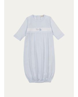 Kissy Kissy Embroidered Cotton Bubble Romper