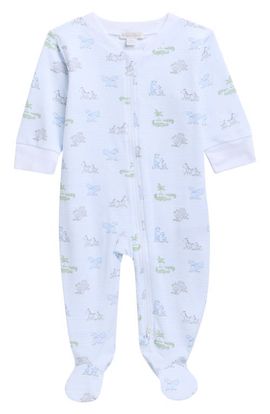 Kissy Kissy Kissy Kissy Animal Print Pima Cotton Footie