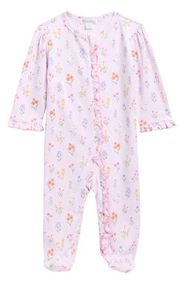 Kissy Kissy Kissy Kissy Floral Print Pima Cotton Footie