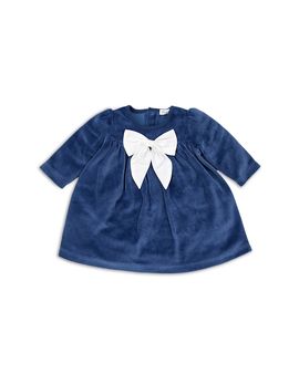 Kissy Kissy Kissy Kissy Girls' Bow Front Velour Dress