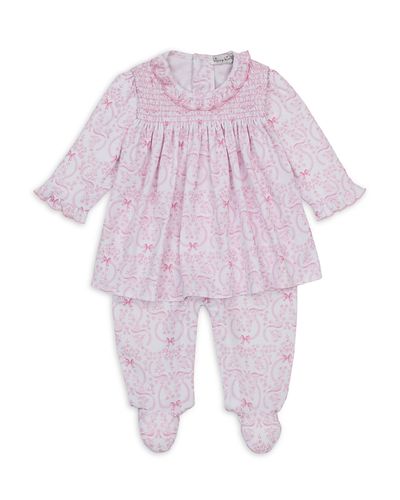 Kissy Kissy Kissy Kissy Girls' Bows Print Smocked Footie Dress