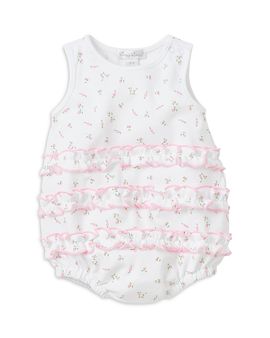 Kissy Kissy Kissy Kissy Girls' Garden Print Ruffled Bubble Romper