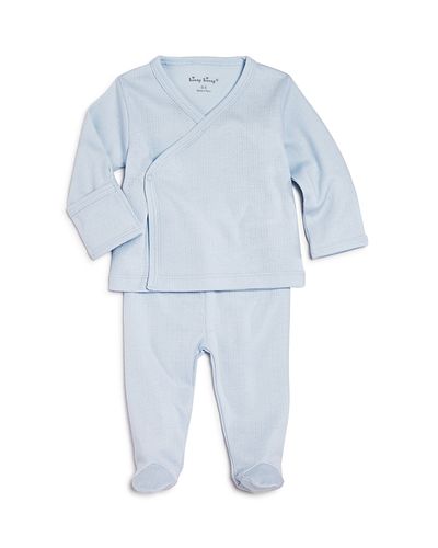 Kissy Kissy Kissy Kissy Pointelle Take Me Home Top & Footie Pants Set