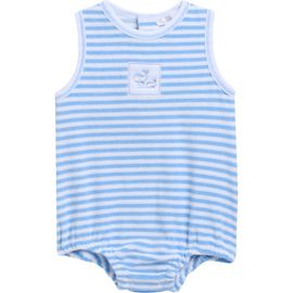 Kissy Kissy Kissy Kissy Stripe Terry Cloth Bubble Romper