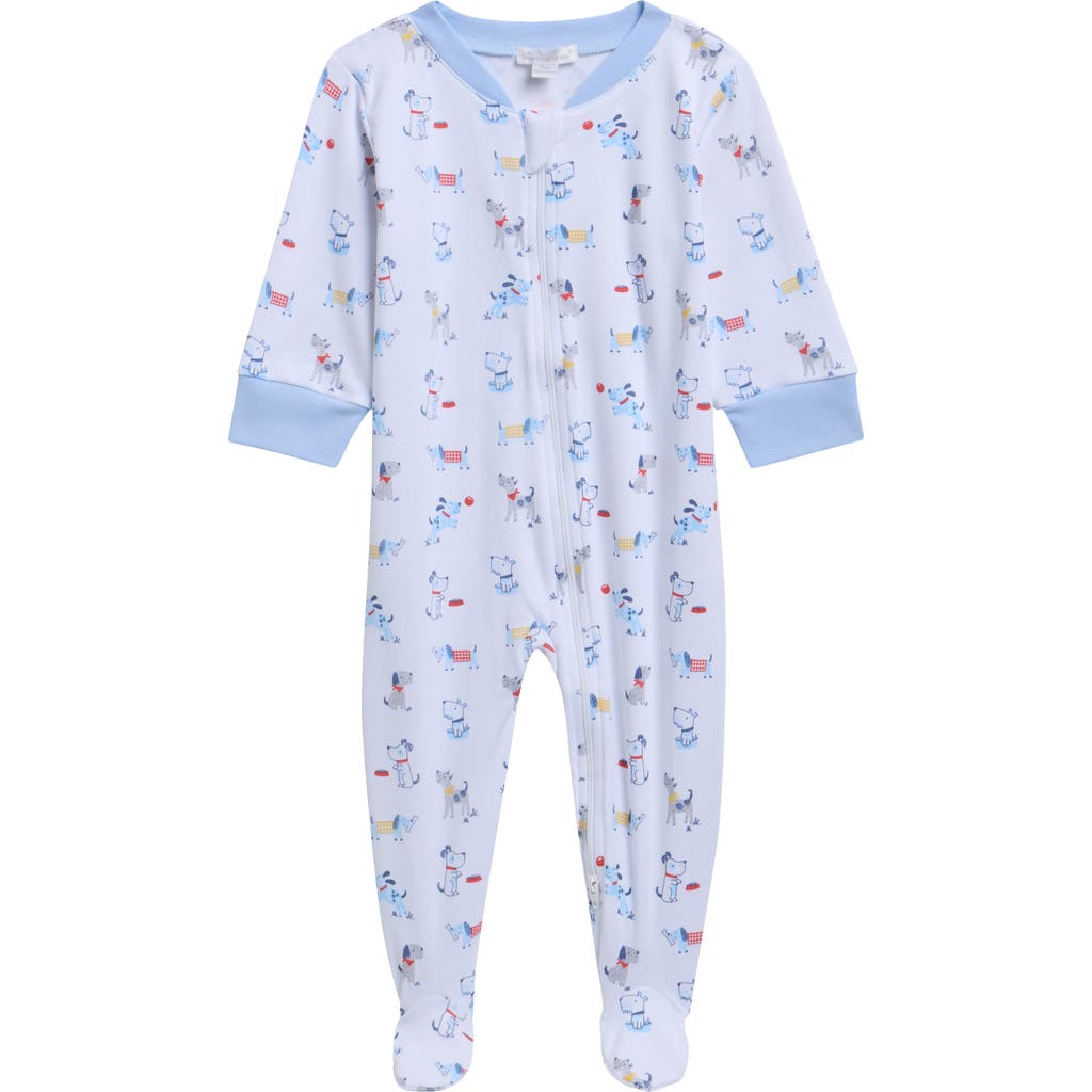 Kissy Kissy Kissy Kissy Zip-Up Pima Cotton Footie