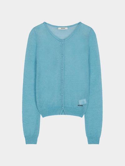 KISYNING Denish See-Through Cardigan [Blue]
