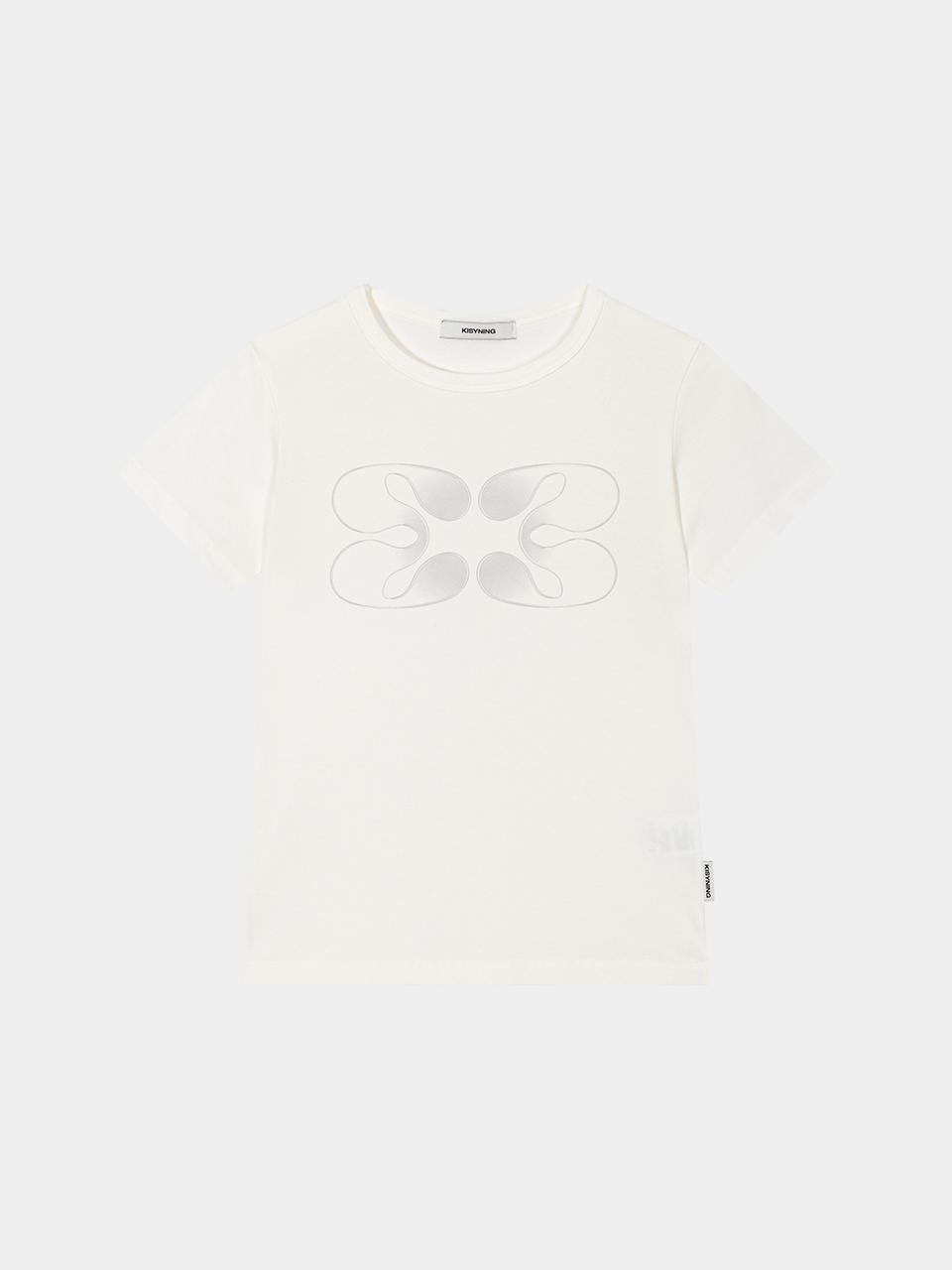 KISYNING Essential Symbol Sleeve Top (White)