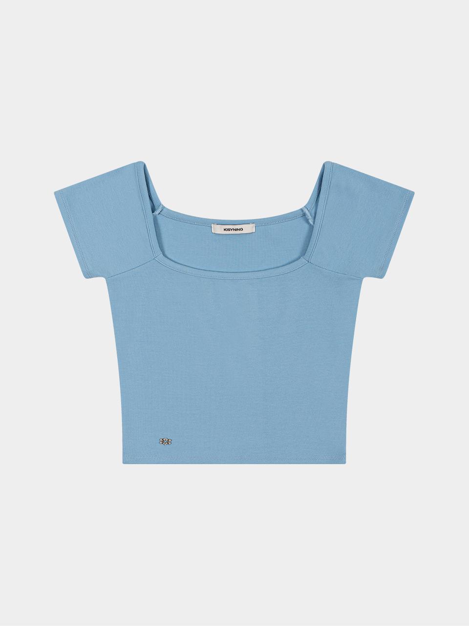 KISYNING Metal Symbol Square Round Neck (Blue)