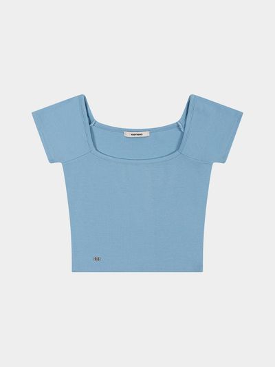 KISYNING Metal Symbol Square Round Neck (Blue)