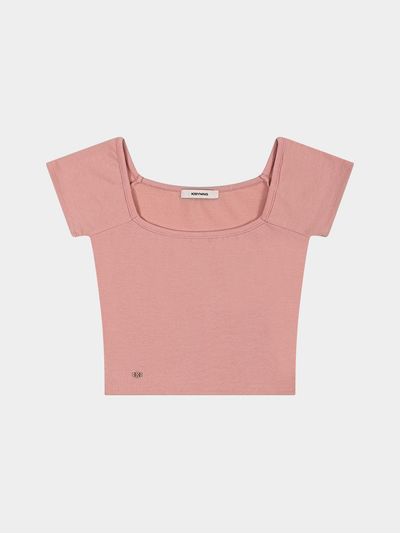 KISYNING Metal Symbol Square Round Neck (Pink)