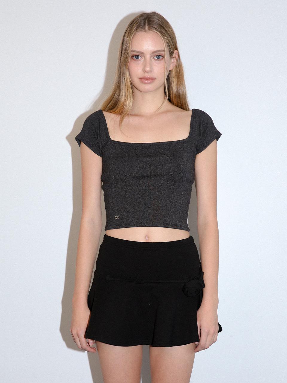 KISYNING Metal Symbol Square Round Neck (thick version) - Charcoal