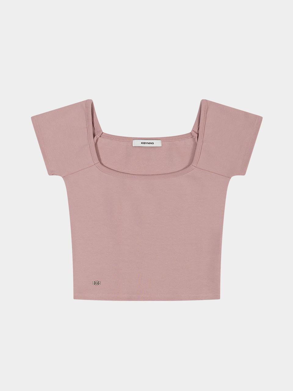 KISYNING Metal Symbol Square Round Neck (thick version) - Pink