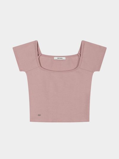 KISYNING Metal Symbol Square Round Neck (thick version) - Pink