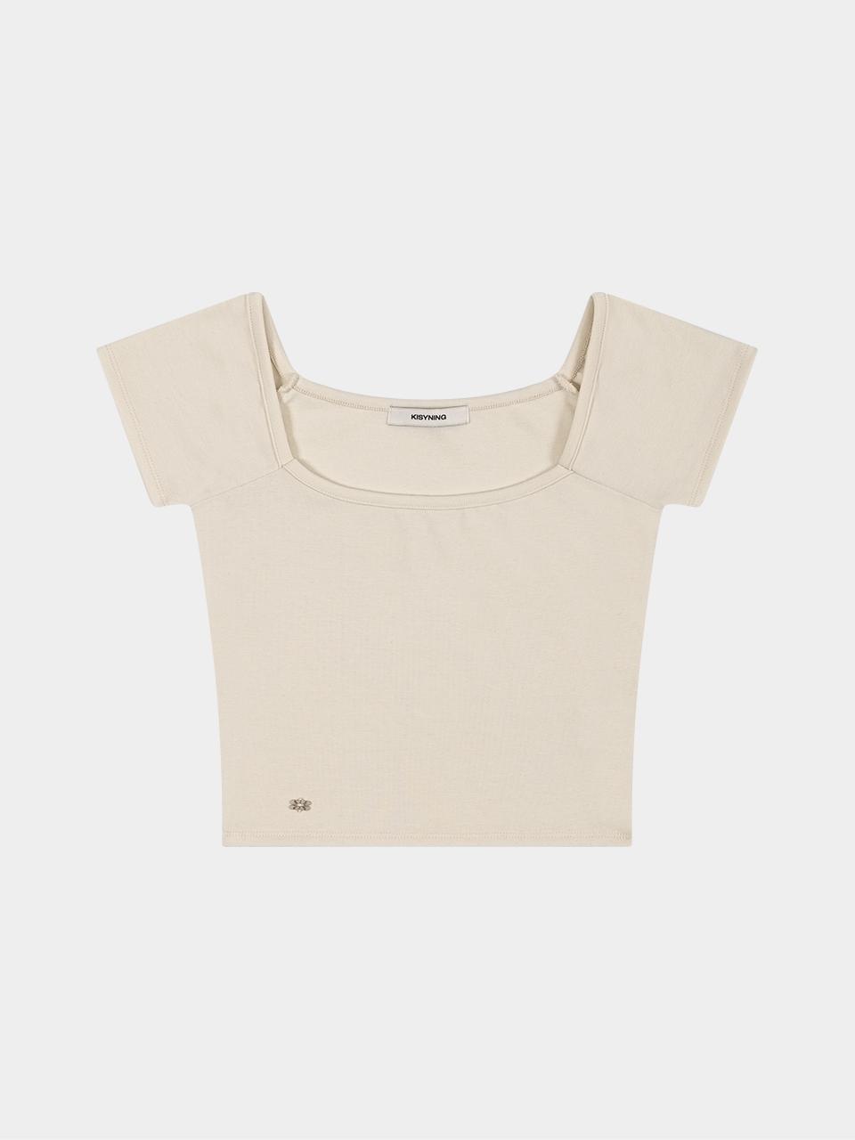 KISYNING Metal Symbol Square Round Neck (White)
