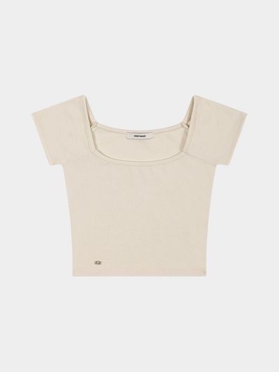 KISYNING Metal Symbol Square Round Neck (White)