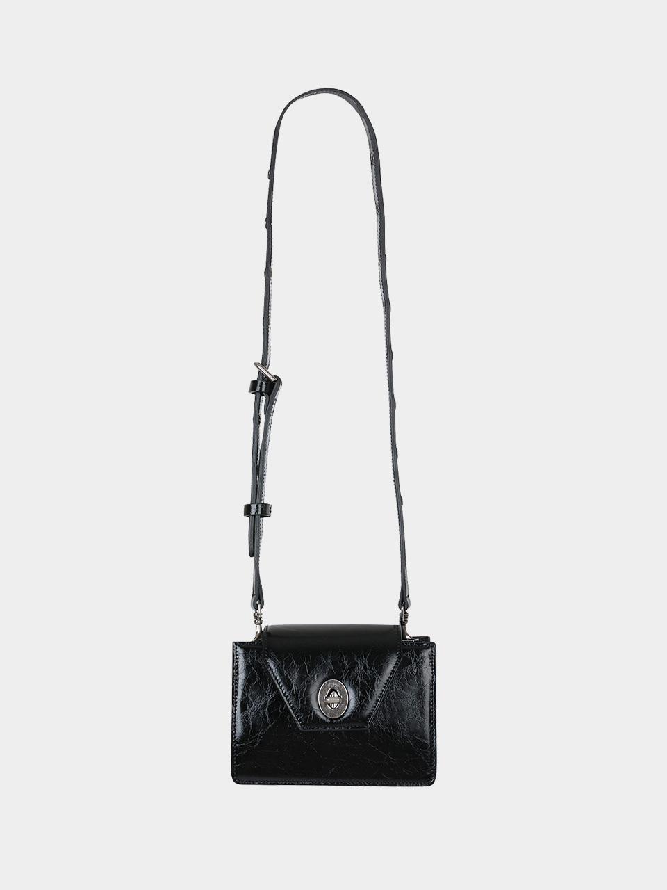 KISYNING Square Compact Durable Travel Mini Bag [Black]