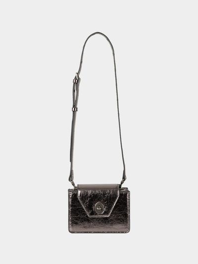 KISYNING Square Travel Mini Compact Bag [Chrome Silver]