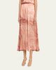 Kiton Feather-Print Silk A-Line Midi Skirt - 4