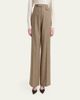 Kiton Herringbone Wool-Cashmere Wide-Leg Trousers - 4
