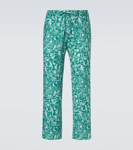 Kiton Kiton Printed linen pants