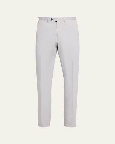 Kiton Men's Cotton-Cashmere Twill Trousers
