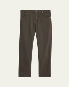 Kiton Men's Cotton and Cashmere Stretch Slim Straight Five-Pocket Pants