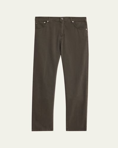 Kiton Men's Cotton and Cashmere Stretch Slim Straight Five-Pocket Pants