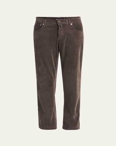 Kiton Men's Cotton Stretch Straight Leg Five-Pocket Pants