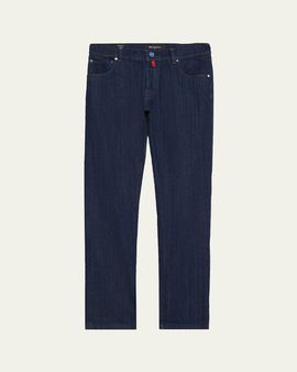 Kiton Men's Dark Wash Straight-Fit Jeans