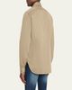 Kiton Men's Herringbone Cotton and Lyocell Sport Shirt - 3