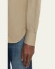 Kiton Men's Herringbone Cotton and Lyocell Sport Shirt - 5