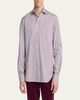 Kiton Men's Micro-Gingham Cotton Sport Shirt - 4