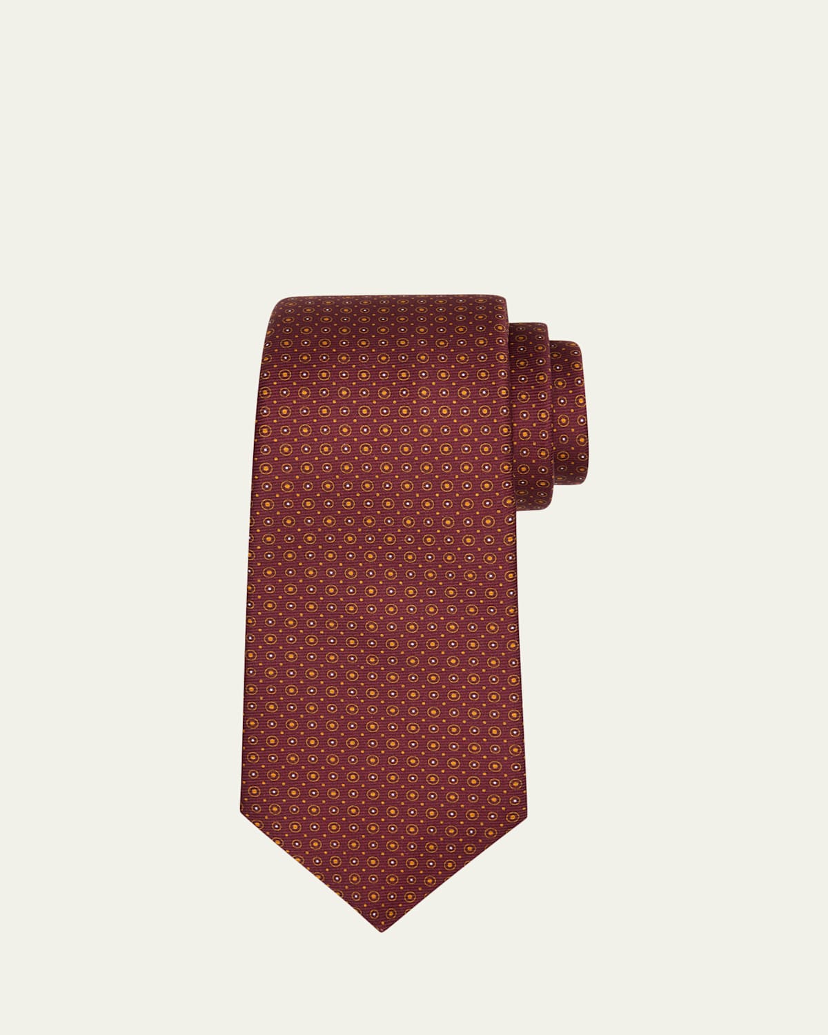Kiton Men's Multi-Circle Silk Sevenfold Tie