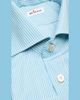 Kiton Men's Pinstripe Cotton Spread Collar Dress Shirt - 2