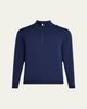 Kiton Men's Silk, Cashmere and Linen Half-Zip Sweater - 1