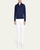 Kiton Men's Silk, Cashmere and Linen Half-Zip Sweater - 2