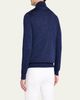 Kiton Men's Silk, Cashmere and Linen Half-Zip Sweater - 3