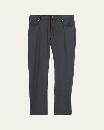 Kiton Men's Wool Straight Fit Five-Pocket Pants