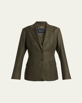 Kiton Metallic Wool Single-Breasted Jacket