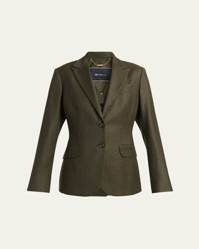 Kiton Metallic Wool Single-Breasted Jacket