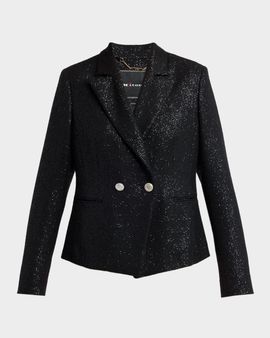 Kiton Paillette Double-Breasted Blazer Jacket