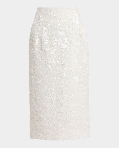 Kiton Sequined Tweed Midi Skirt