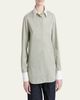 Kiton Striped Cashmere Poplin Button-Down Shirt - 4