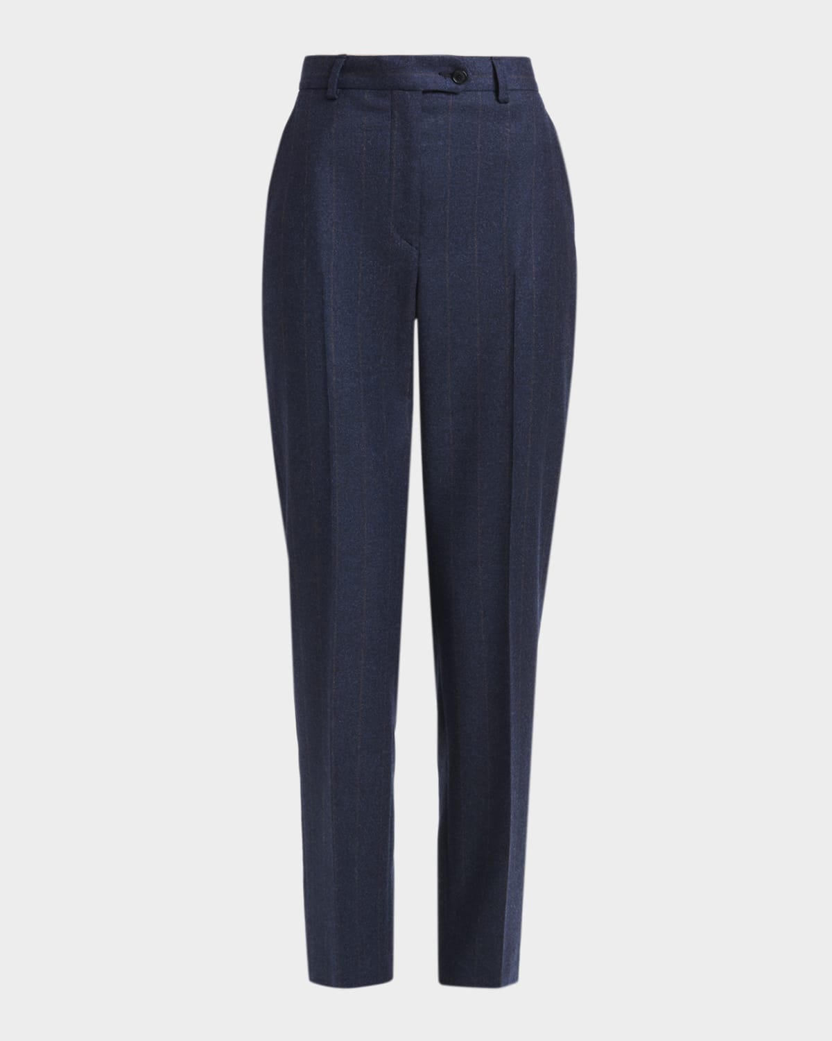 Kiton Striped Wool-Cashmere Trousers
