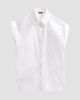 Kiton Women's Cotton Poplin Cap-Sleeve Shirt - 6