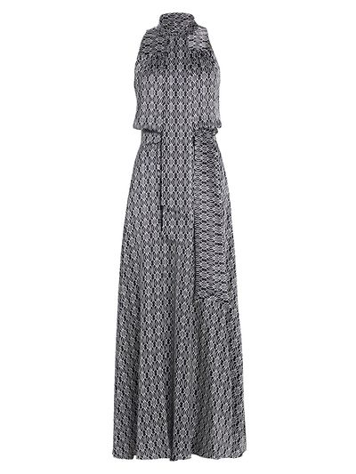 Kiton Women's Graphic Print Silk Sleeveless Maxi Dress