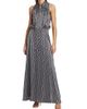 Kiton Women's Graphic Print Silk Sleeveless Maxi Dress - 6