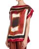 Kiton Women's Painted Silk Cap-Sleeve Blouse - 4