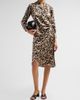 Kiton Women's Printed Silk Wrap Midi Dress - 2
